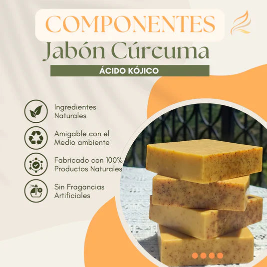 JABÓN DE CÚRCUMA TURMERIC / ENVÍO GRATIS