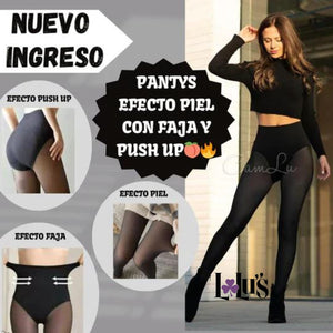 Pantys para Invierno con Faja efecto Pushup🍑🔥/ ENVÍO GRATIS